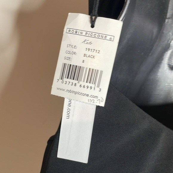 Robin Piccone | Women's Kate Scoop Neck One Piece Swimsuit Black Size 8 NWT - Picture 6 of 8